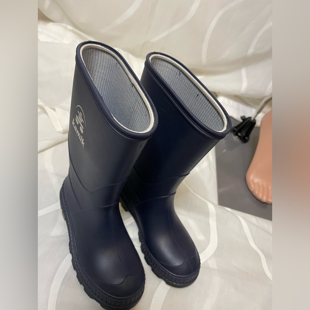 Kamik rain boots size 13 in dark blue